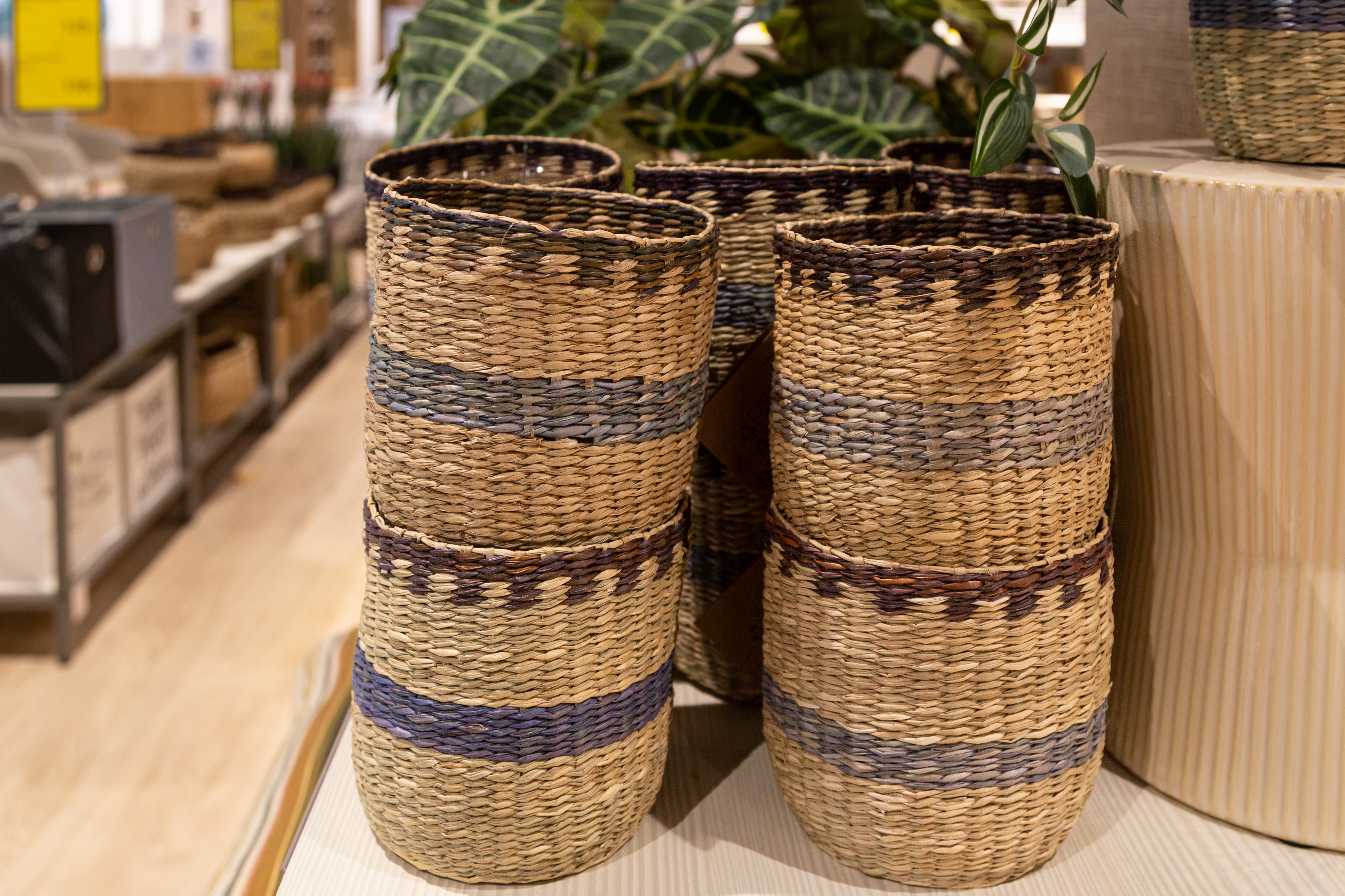 Large decorative storage baskets